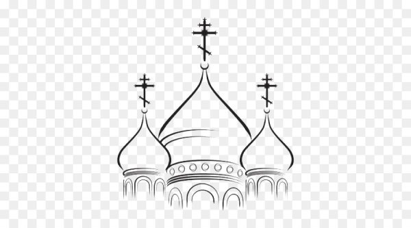 Церковь контурный рисунок