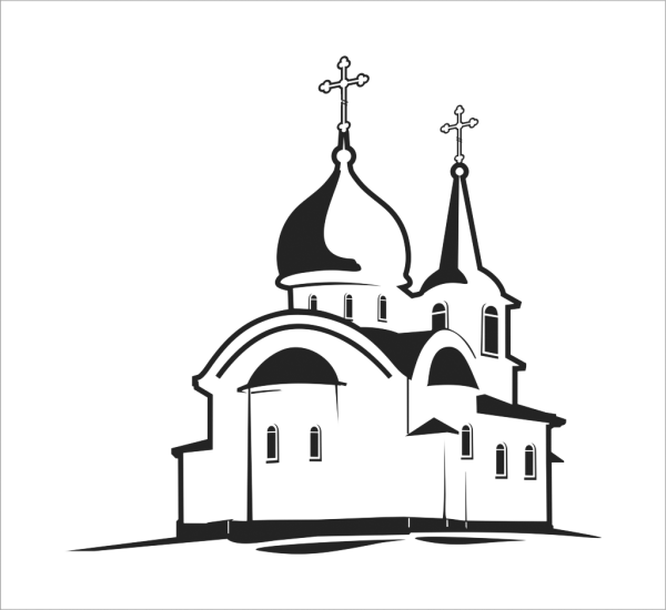 Храм Серафима Саровского рисунок