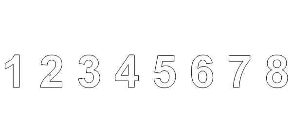 Цифры печатные шаблоны