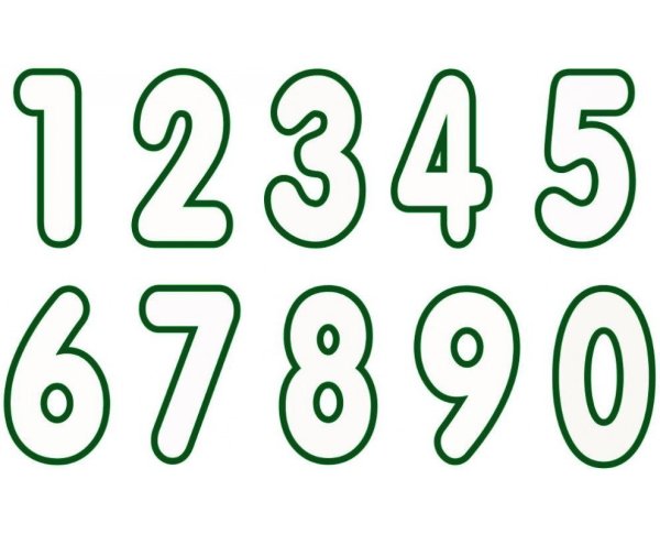 Цифры контур