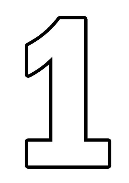 Цифра 1 для торта трафарет