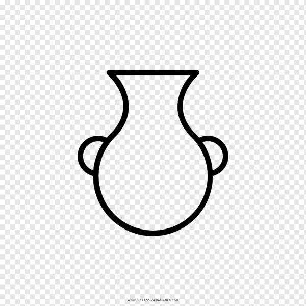 Трафарет вазы для детей