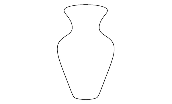 Трафарет вазы для цветов