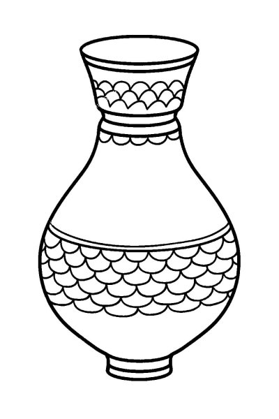 Ваза раскраска