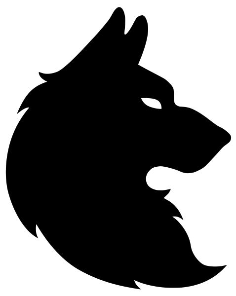 Силуэт головы волка