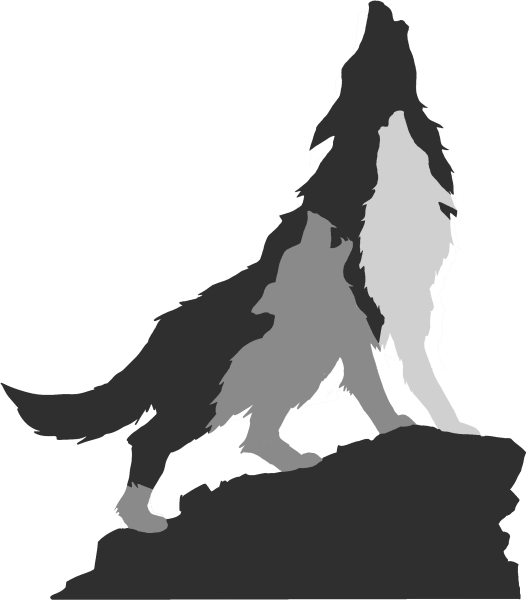 Силуэт волка