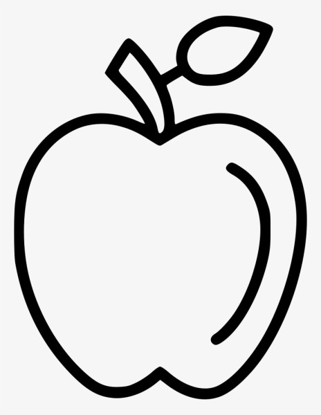 Яблоко трафарет