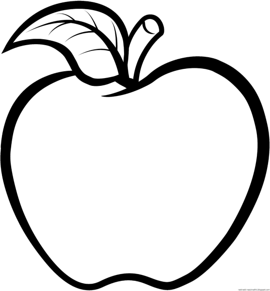 Яблоко раскраска для детей