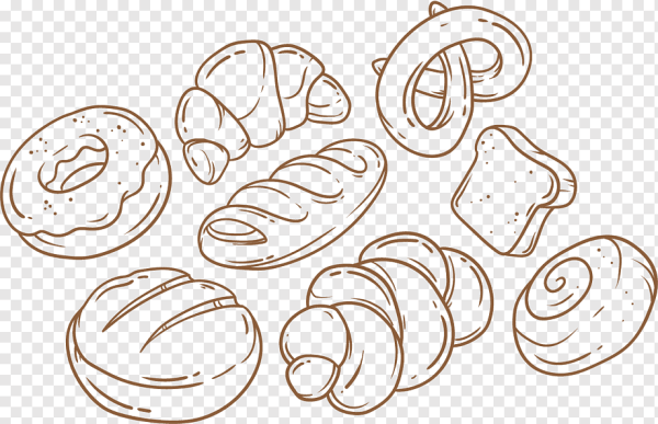 Раскраска булочка