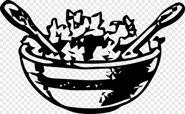 Тарелка с салатом вектор