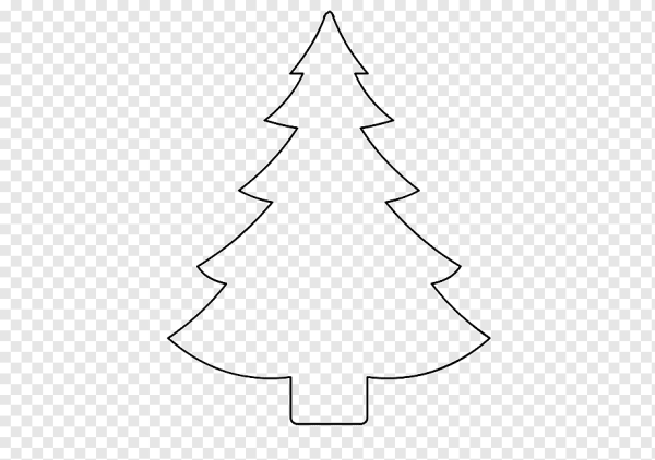 Трафарет елки для торта формата а4