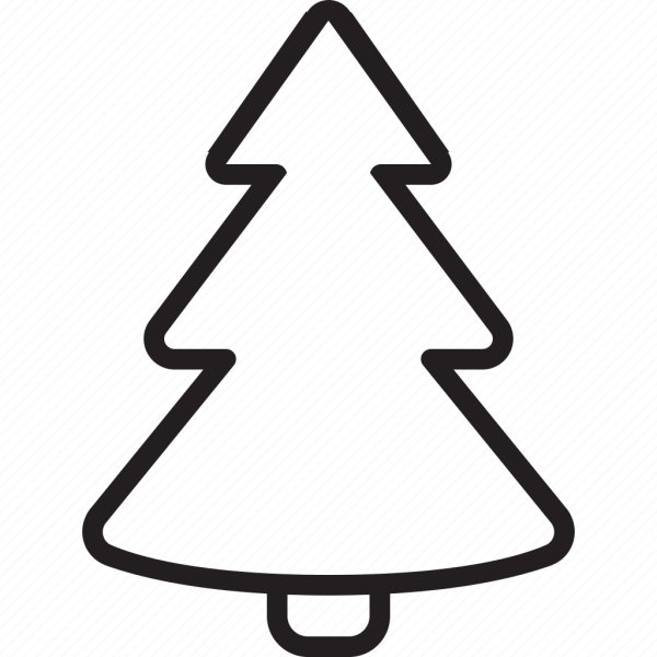 Елочка прозрачная контур