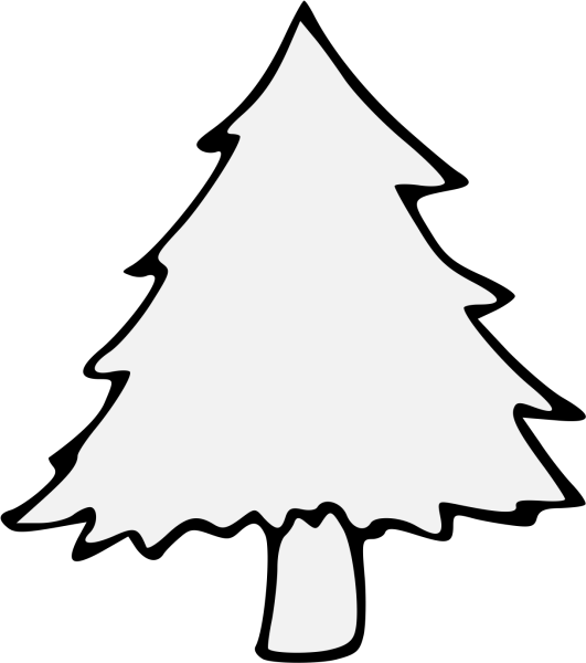 Контурное изображение елки