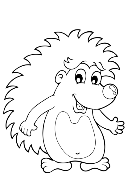 Ёжик раскраска для детей