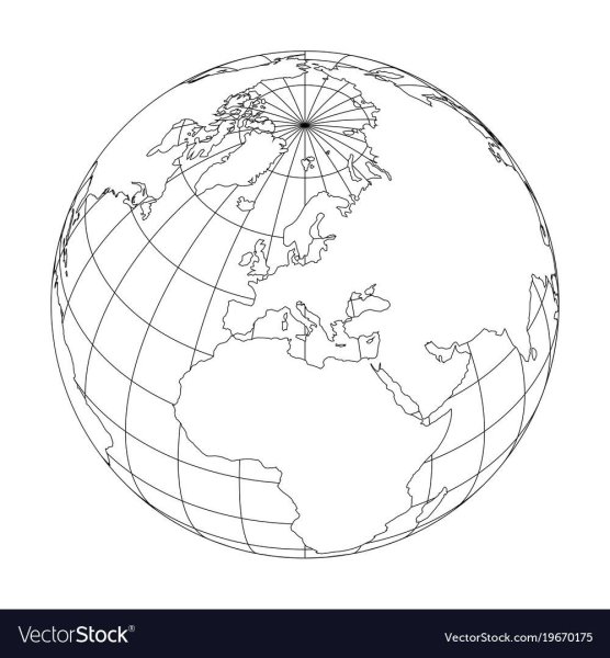 Земной шар контур