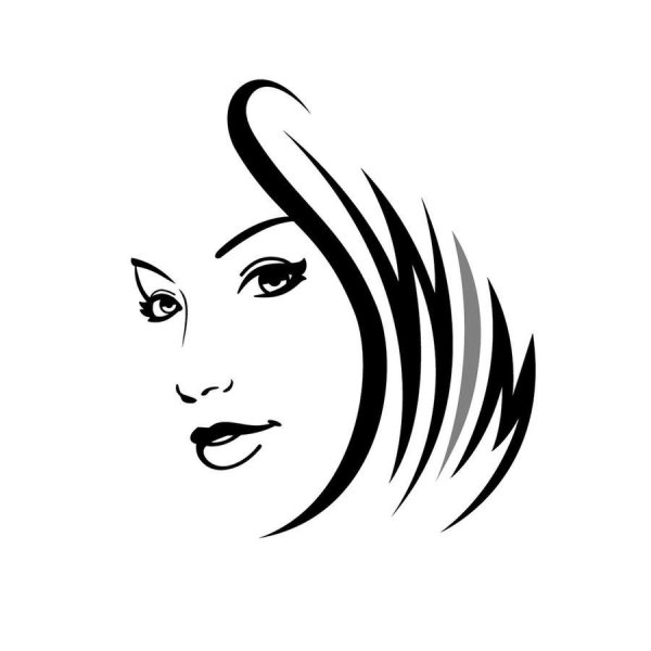 Силуэт женского лица