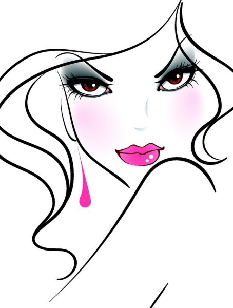 Силуэт лица девушки