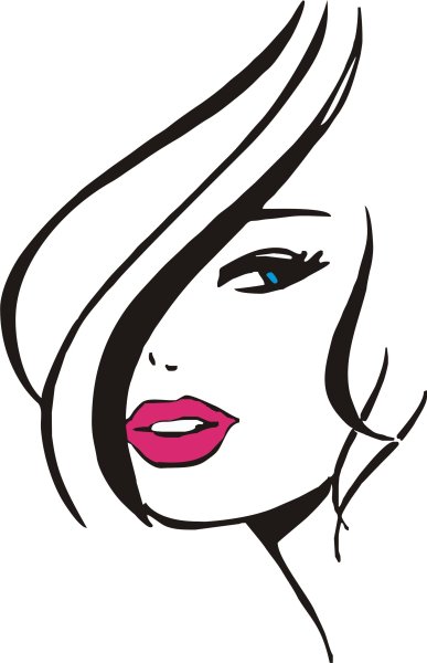 Очертания лица девушки