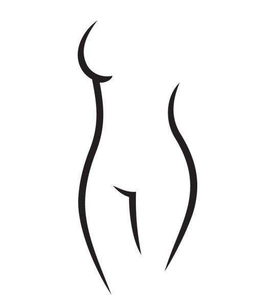 Женская фигура линиями