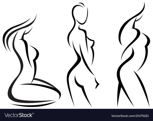 Красивый контур женского тела