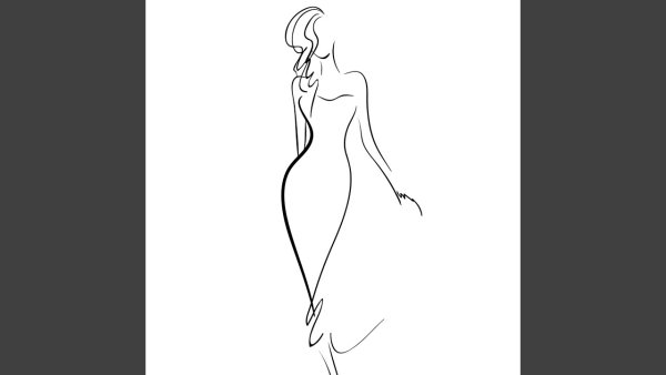 Женский силуэт контур