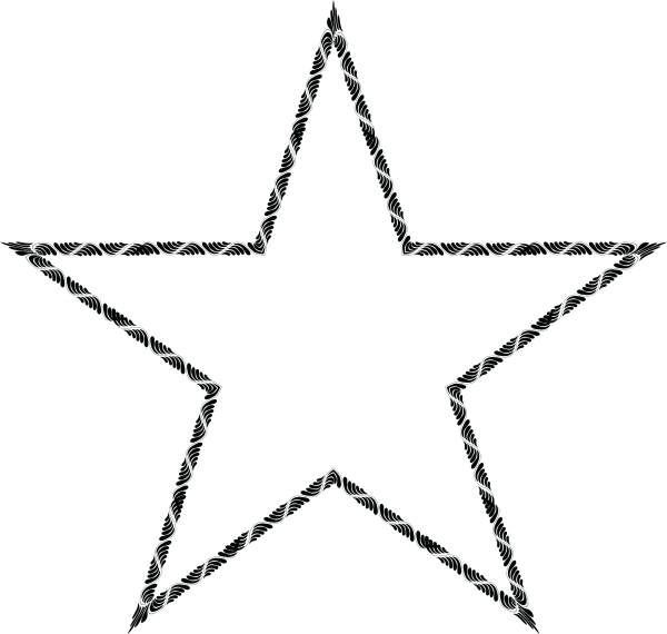 Звездочки черно белые