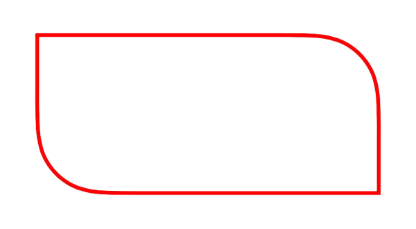 Прямоугольник с закругленными краями