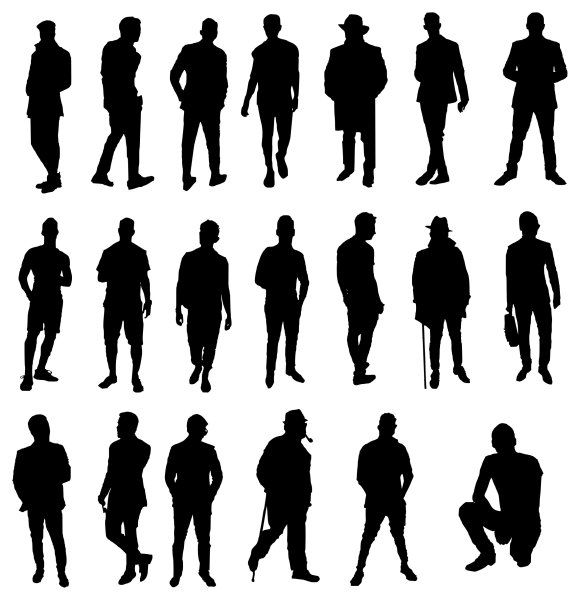 Векторный силуэт человека