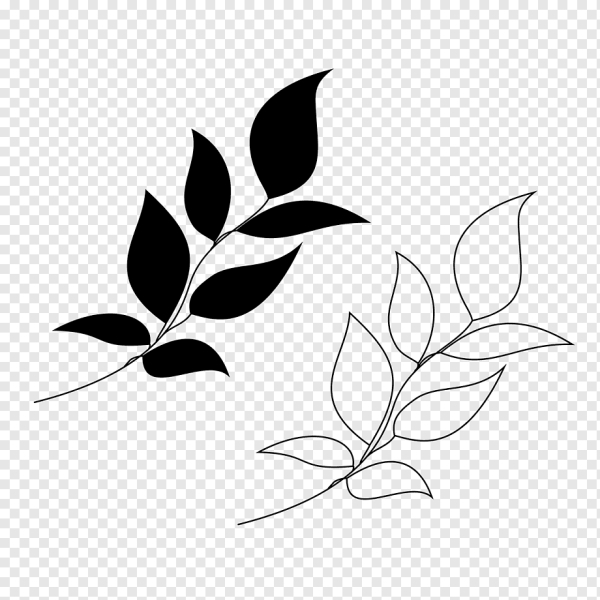 Веточка с листочками