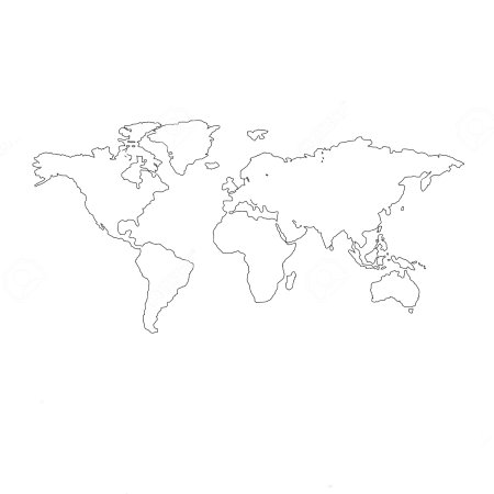 Карта мира очертания