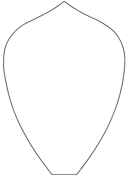 Трафарет лепестка цветка