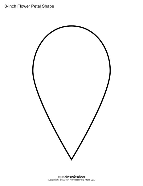 Лепесток ромашки трафарет
