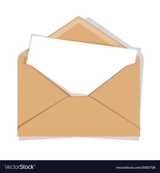 Открытый почтовый конверт