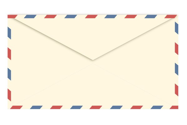 Конверт на прозрачном фоне