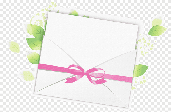 Открытка на белом фоне