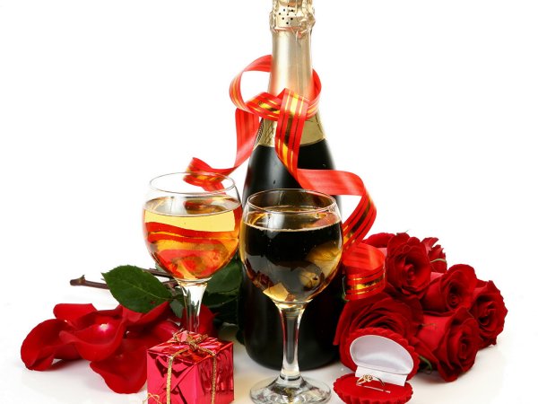 Цветы шампанское конфеты