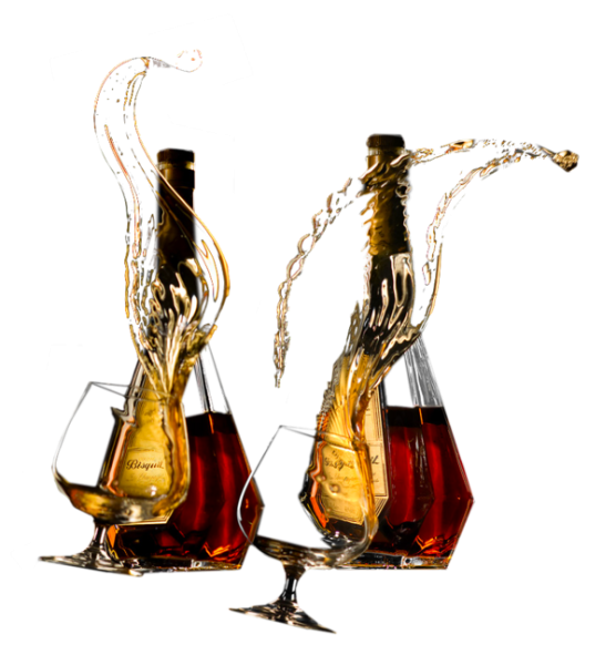 Алкогольные напитки на прозрачном фоне