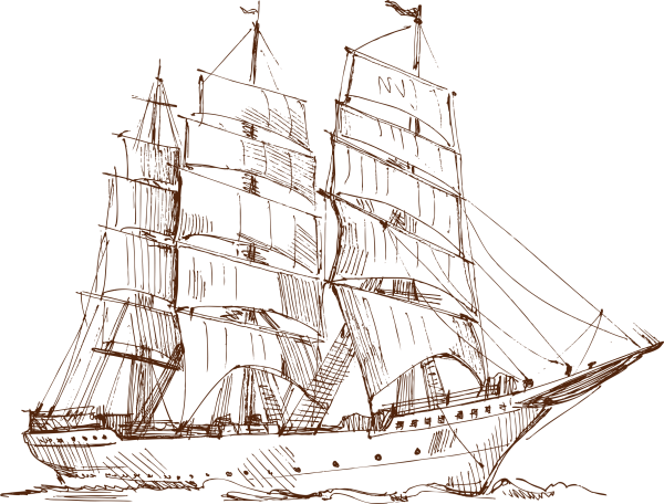 Корабль контур сбоку