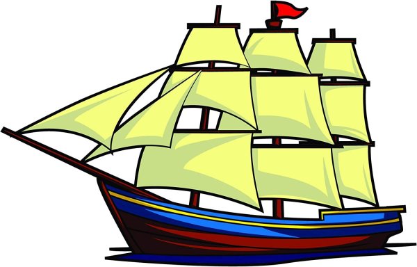 Корабль мультяшный