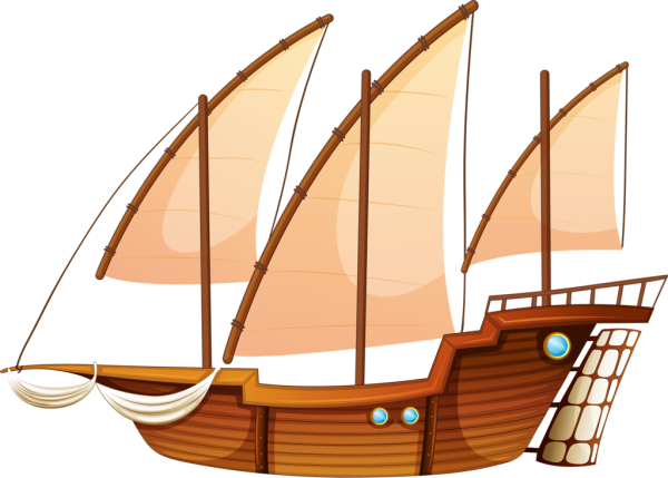 Корабль на прозрачном фоне