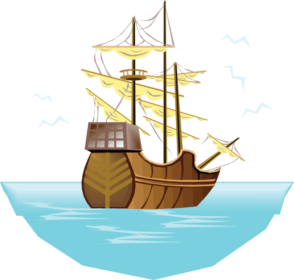 Кораблик на прозрачном фоне