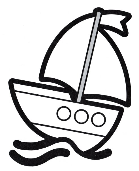 Раскраска. Кораблик