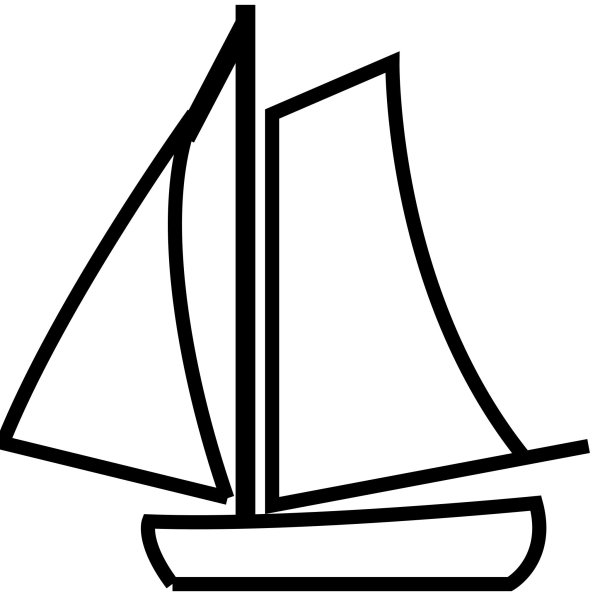 Силуэт кораблика для детей