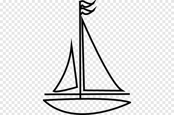 Кораблик контур вектор