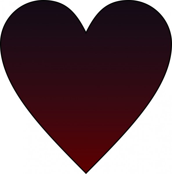 Бордовое сердечко