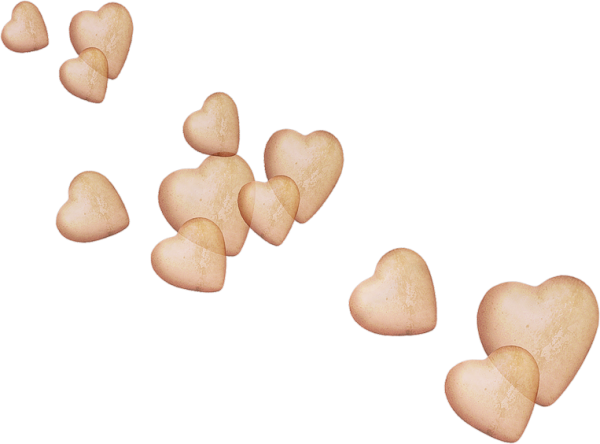 Бежевое сердце без фона