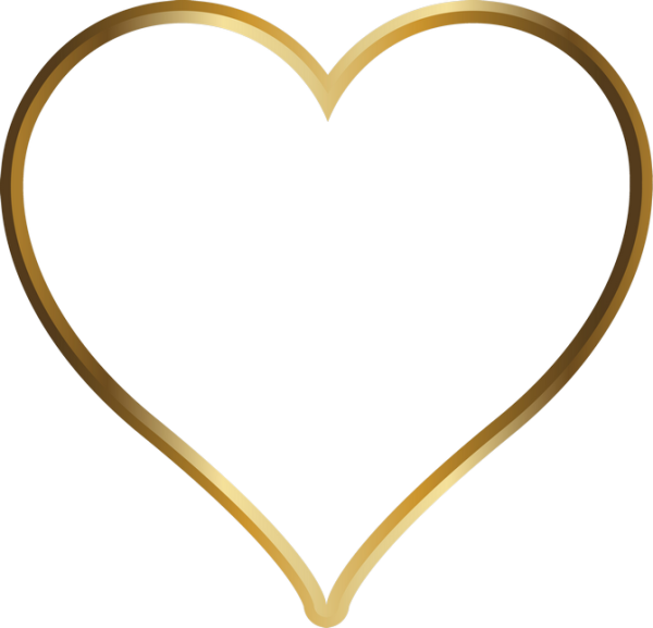 Сердце с золотой каймой