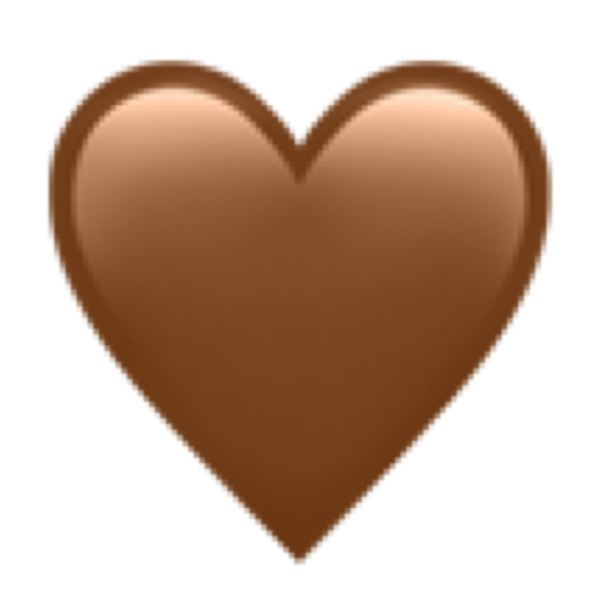 Коричневое сердце эмодзи