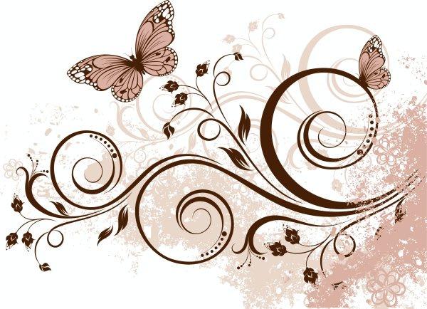 Белый фон с узорами