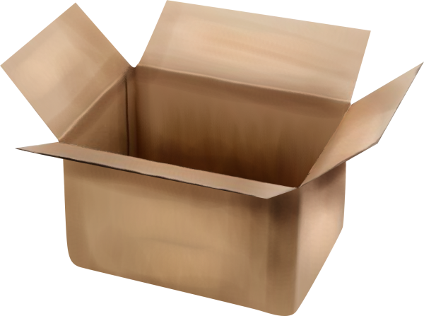 Картонные коробки на прозрачном фоне